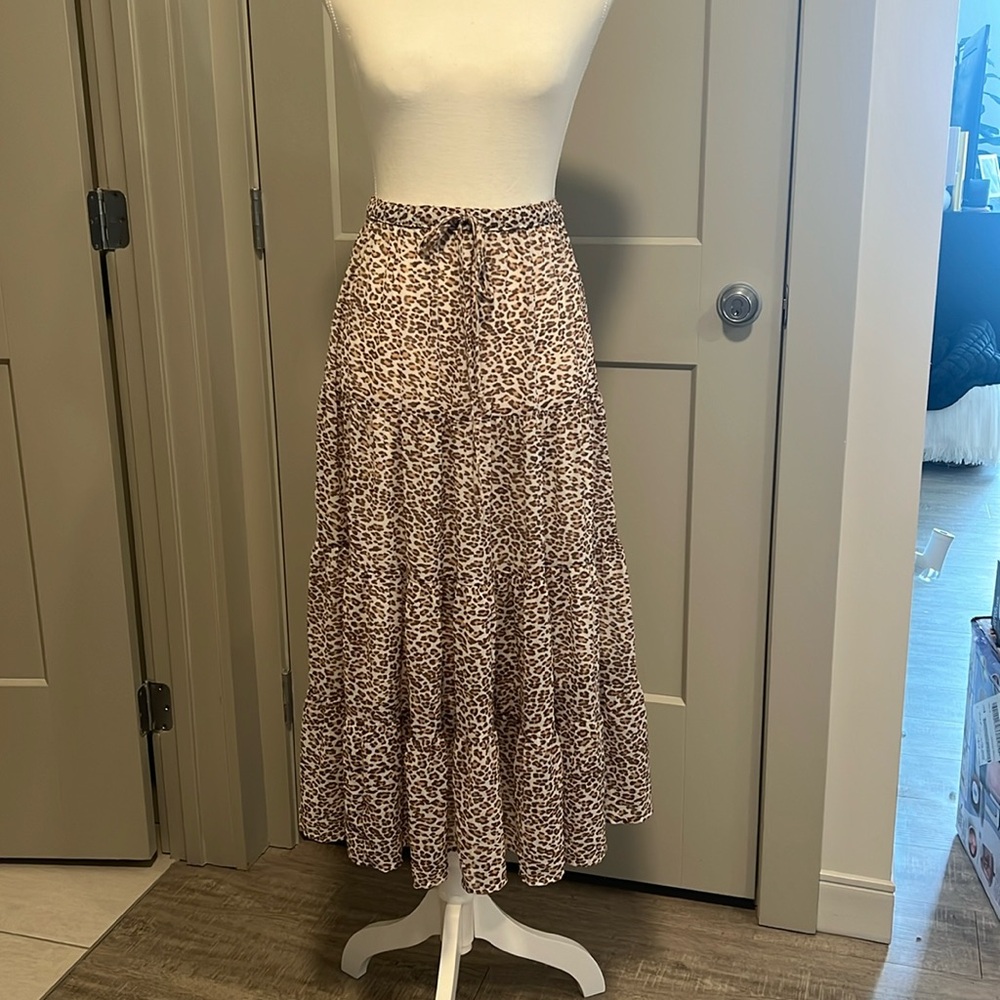 Aerie Leopard Skirt Size Xs